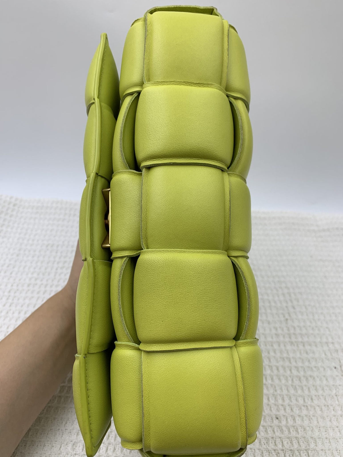 Bottega Veneta Padded Cassette Lime Leather Bag - view 5 - item 0256076