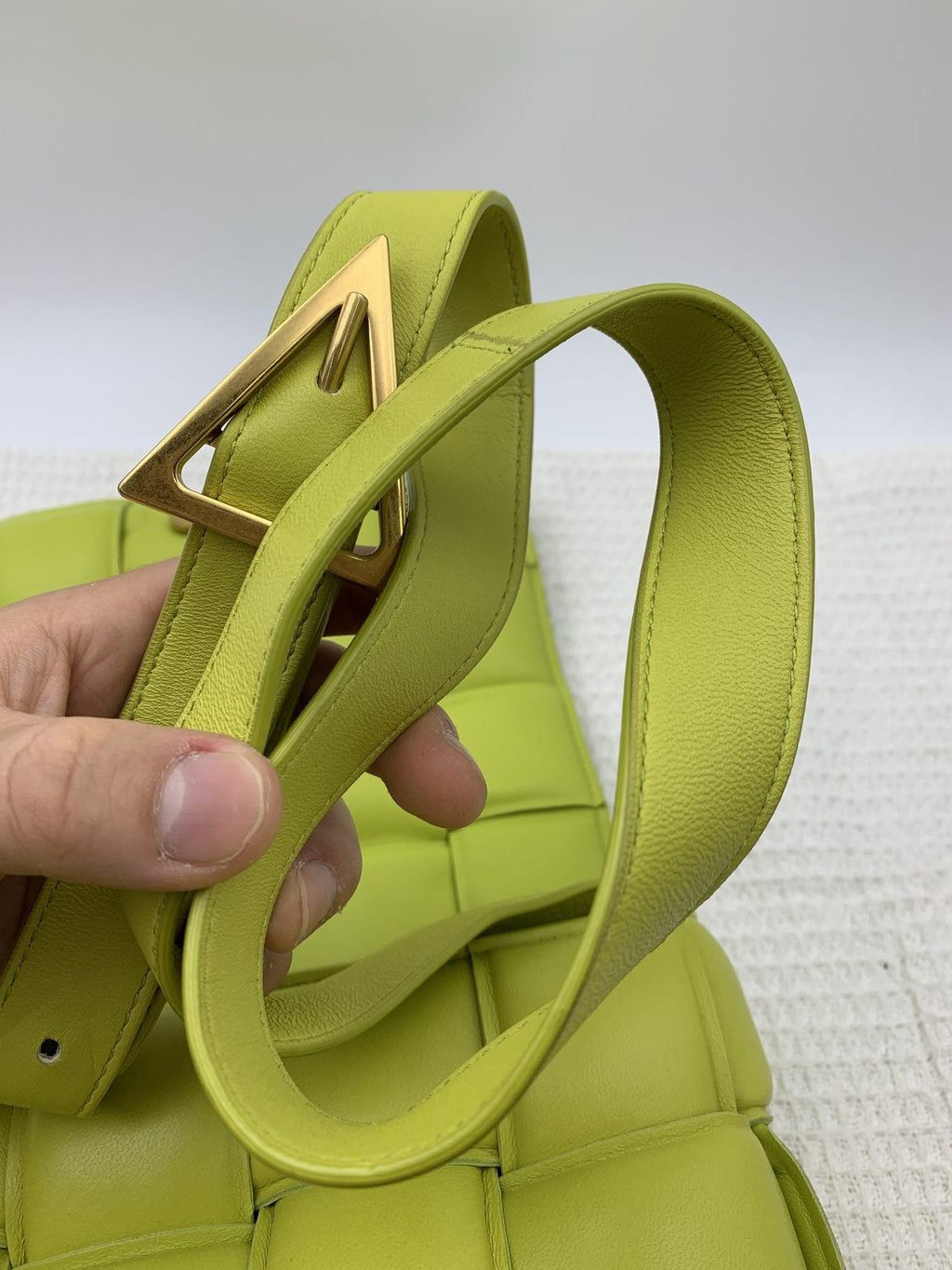 Bottega Veneta Padded Cassette Lime Leather Bag - view 8 - item 0256076