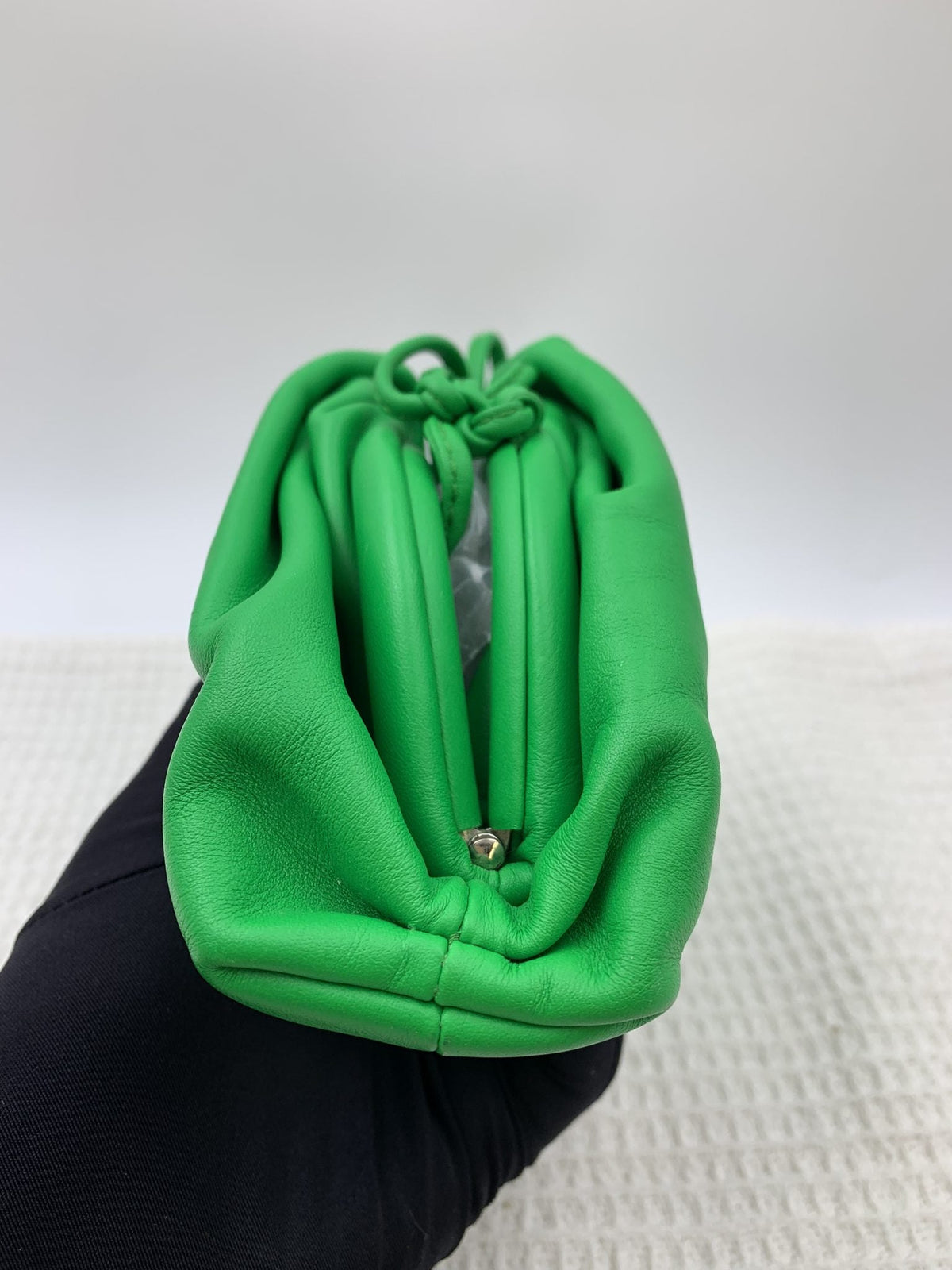 Bottega Veneta The Mini Pouch Green Lambskin Crossbody Bag - view 5 - item 0073237