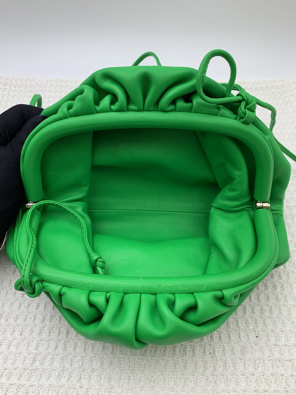Bottega Veneta The Mini Pouch Green Lambskin Crossbody Bag - view 6 - item 0073237