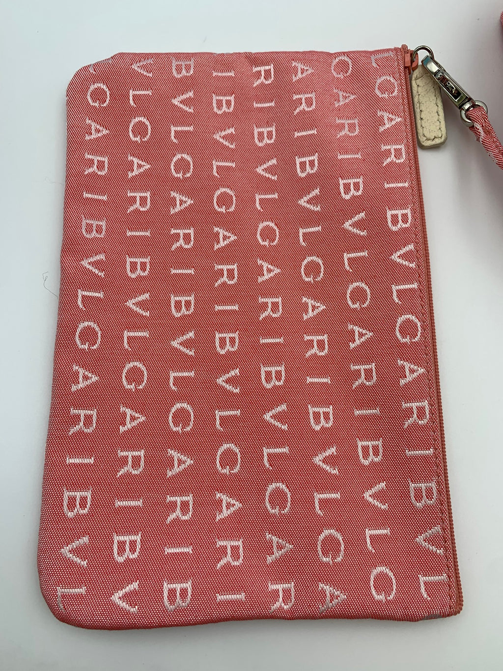 Bvlgari Logomania Tote, Pink and ivory, stock 0197255 – matching pouch back