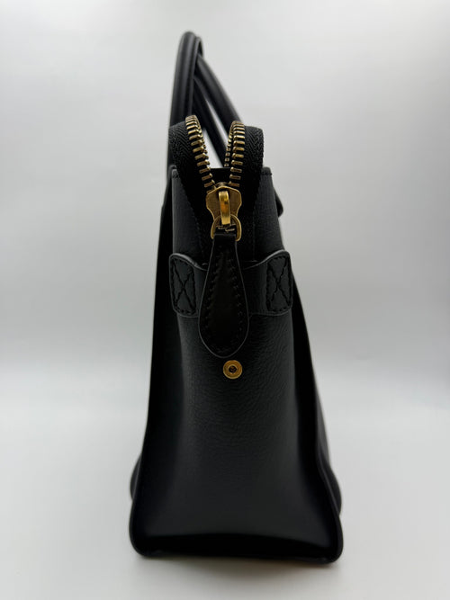 Celine Luggage Tote, Black, stock 0381081 – left side
