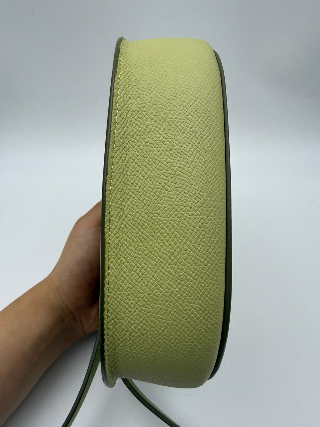 Celine Trotteur Crossbody Bag, Light green, stock 0248975 – base