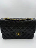Chanel Classic Double Flap Bag, Black, stock 0077084 – front