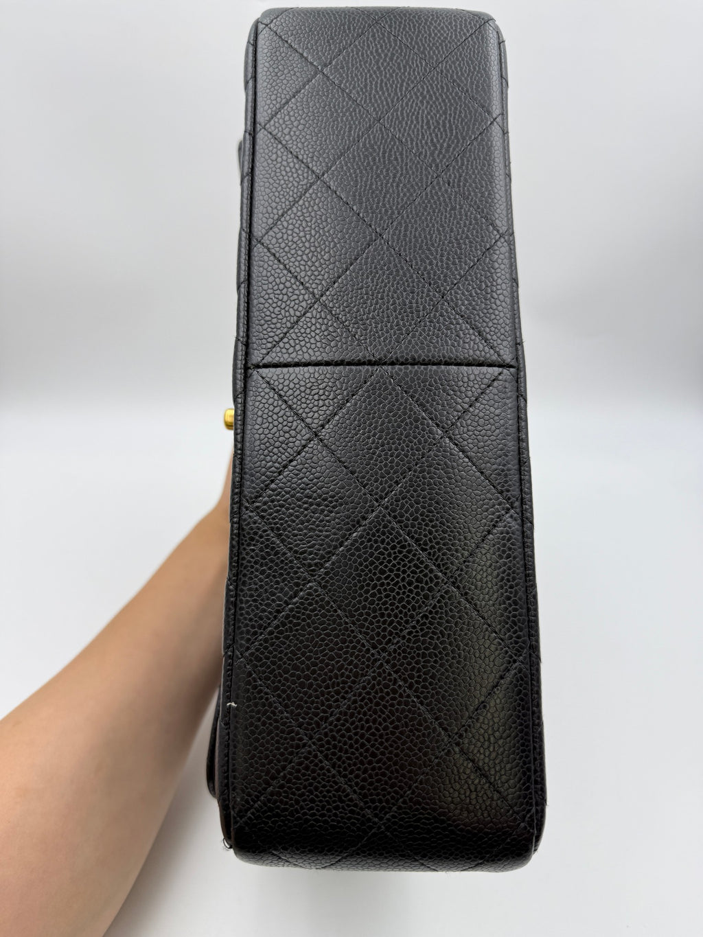 Chanel Classic Double Flap Bag, Black, stock 0077084 – base