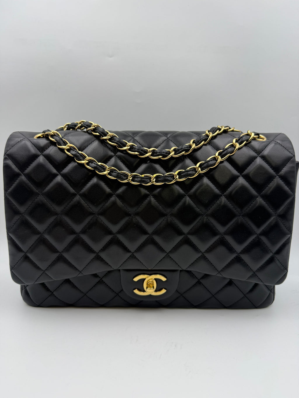 Chanel Classic Double Flap Bag, Black, stock 0257030 – front