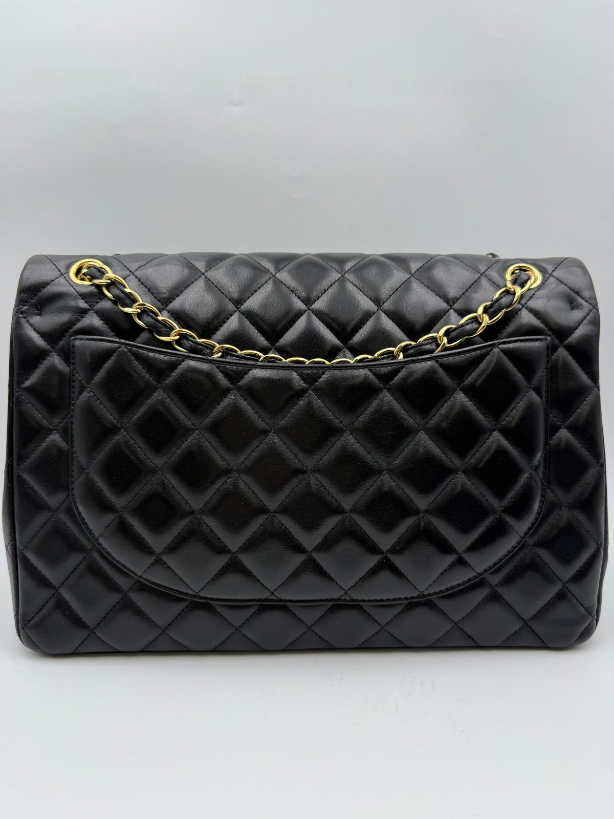 Chanel Classic Double Flap Bag, Black, stock 0257030 – back