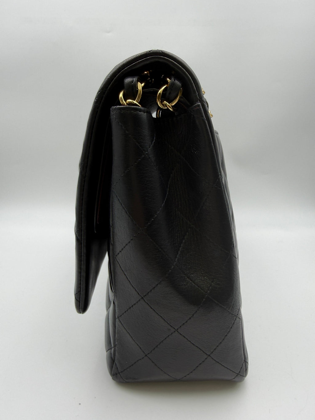 Chanel Classic Double Flap Bag, Black, stock 0257030 – right side
