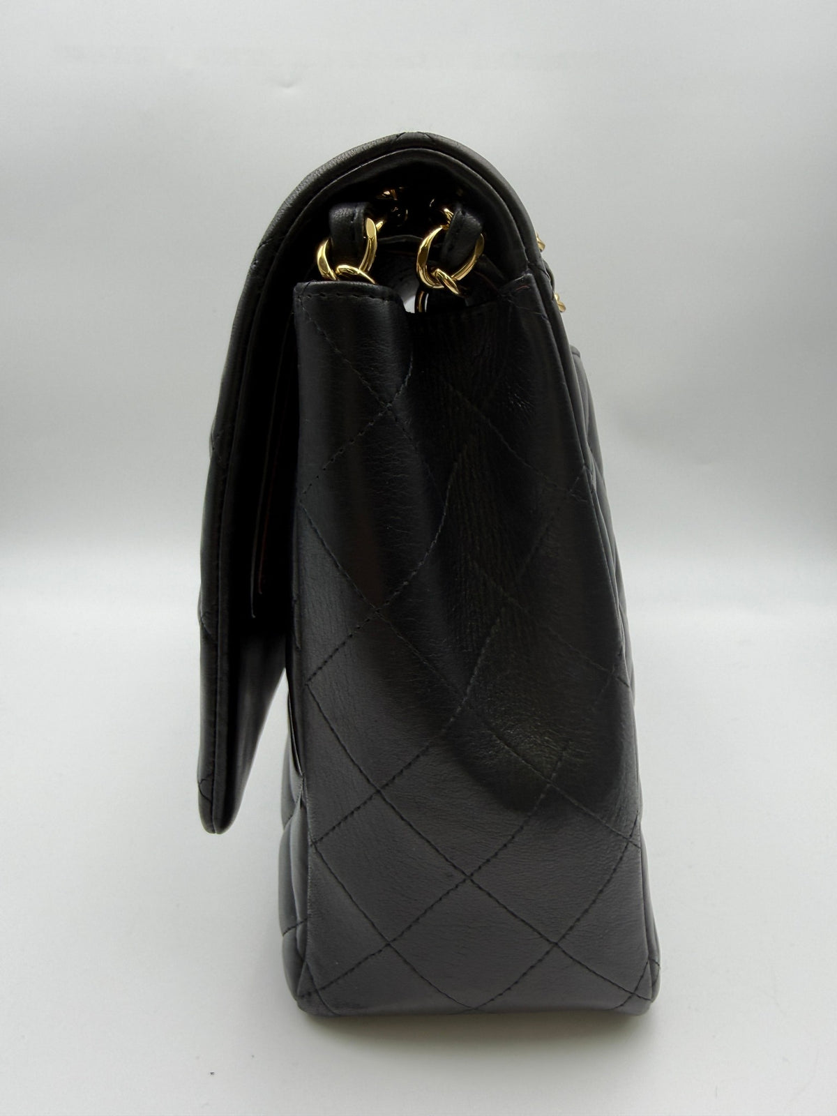 Chanel Classic Double Flap Bag, Black, stock 0257030 – right side