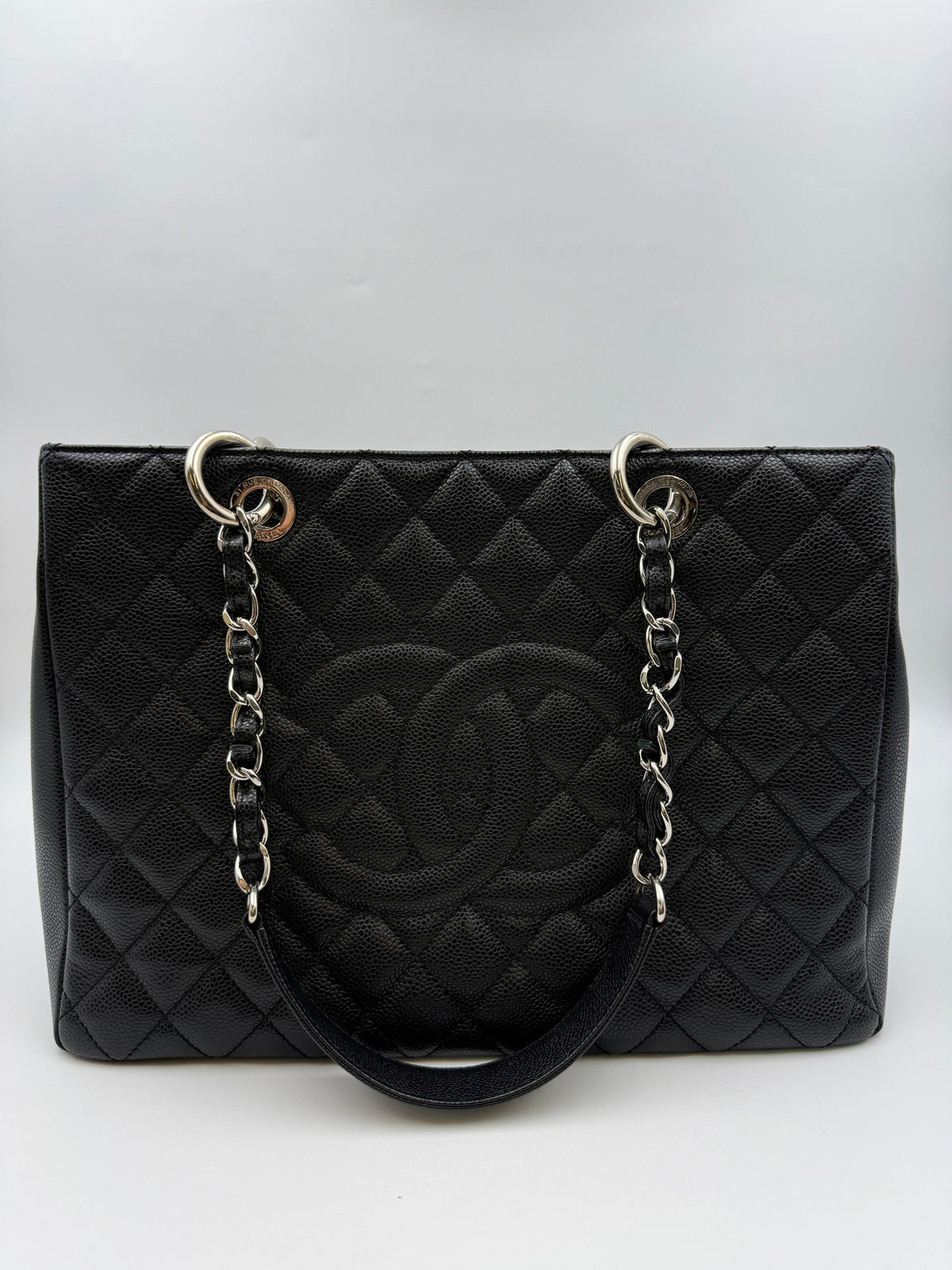 Chanel Grand Shopping Tote, Black, stock 0197137 – front