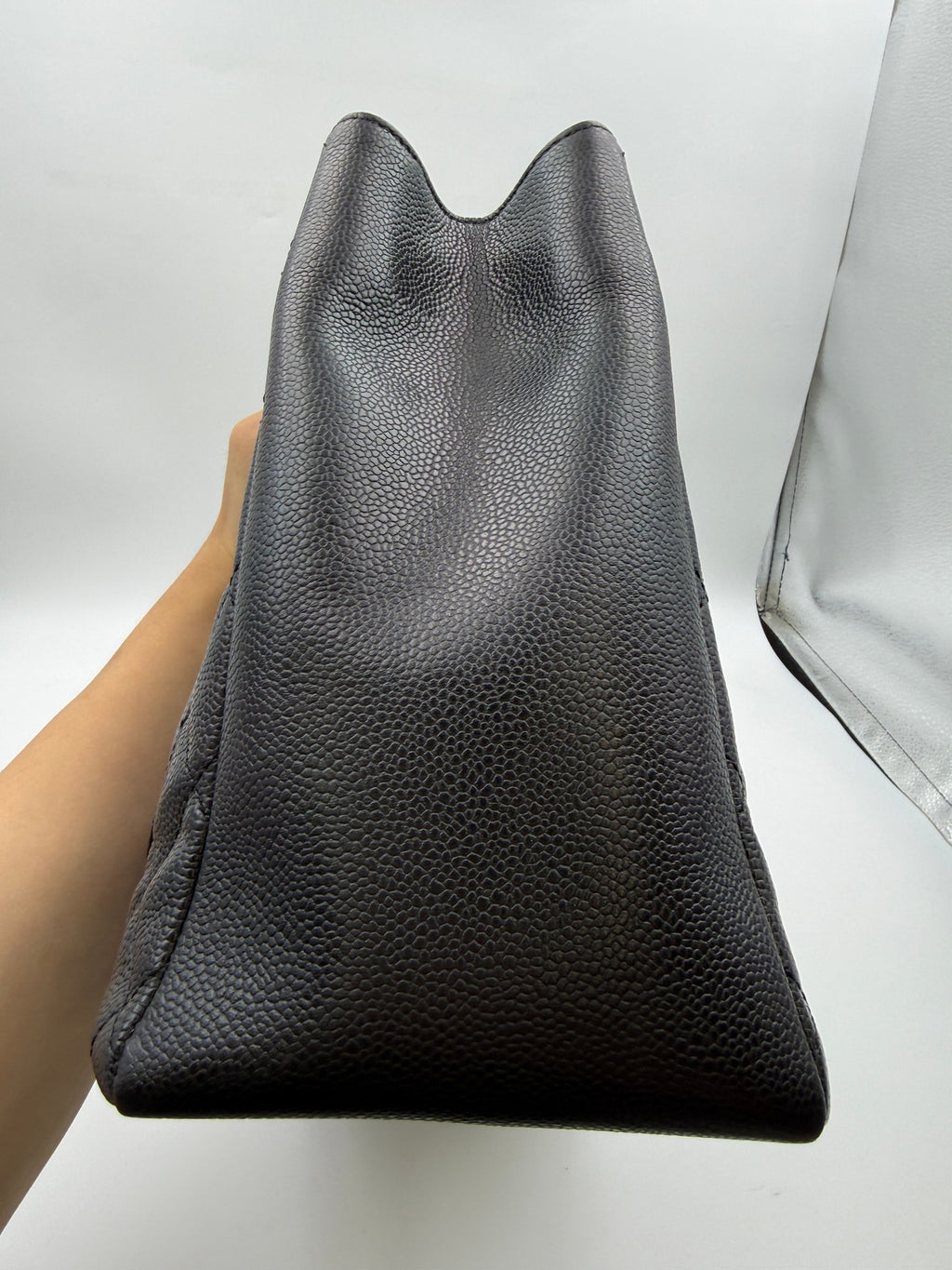 Chanel Grand Shopping Tote, Black, stock 0197137 – left side