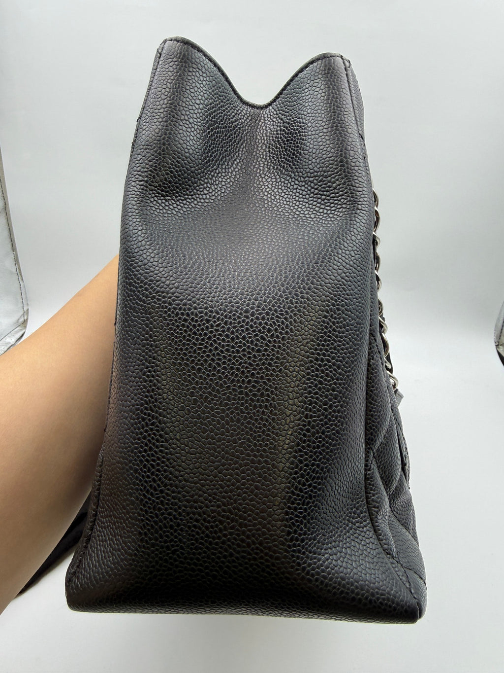 Chanel Grand Shopping Tote, Black, stock 0197137 – right side