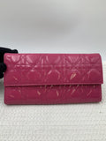 Dior Cannage Pink Patent Leather Chain Wallet - view 1 - item 0073051