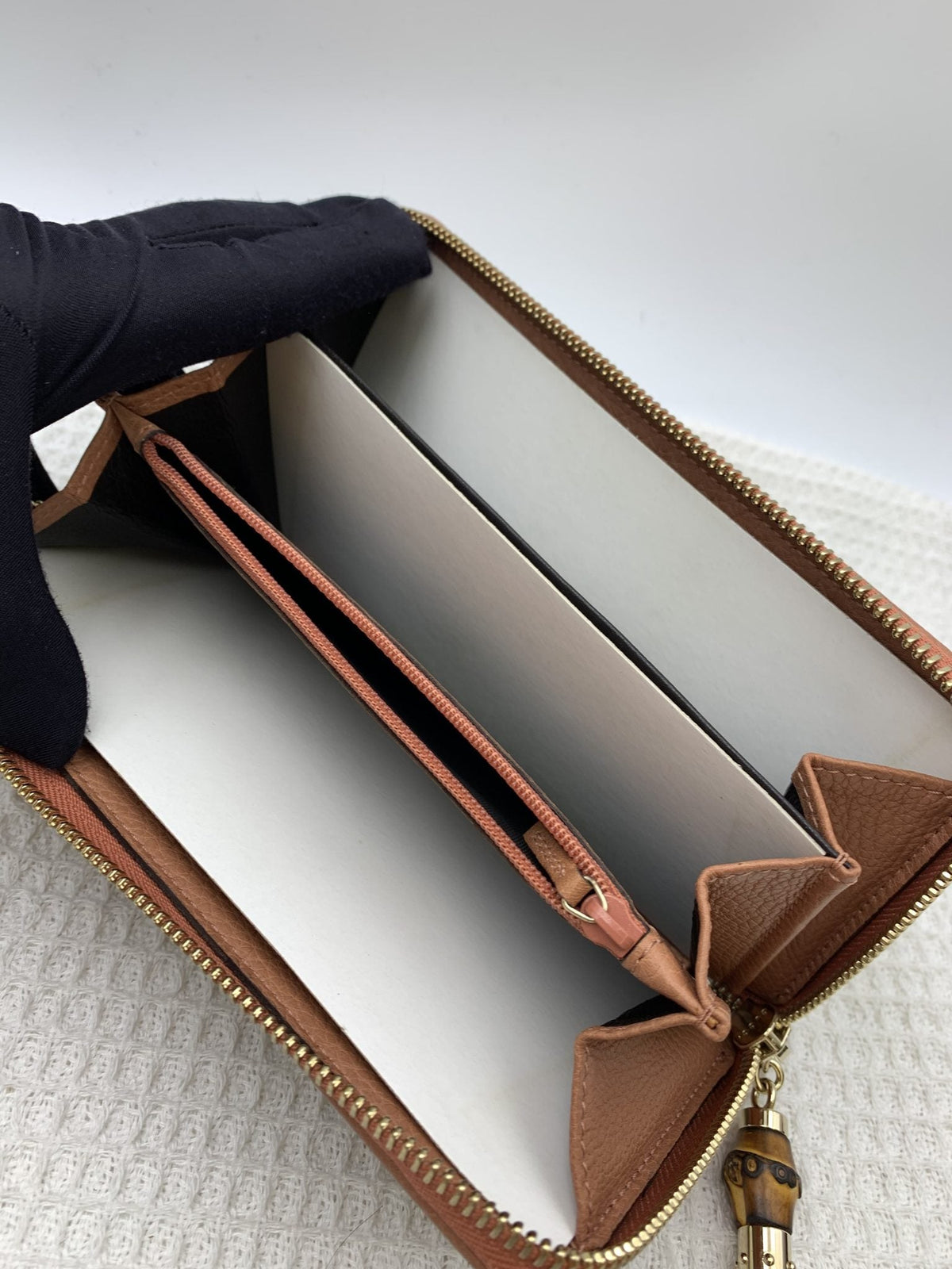 Gucci GG Canvas Bamboo Tassel Zip Wallet - view 5 - item 0143013