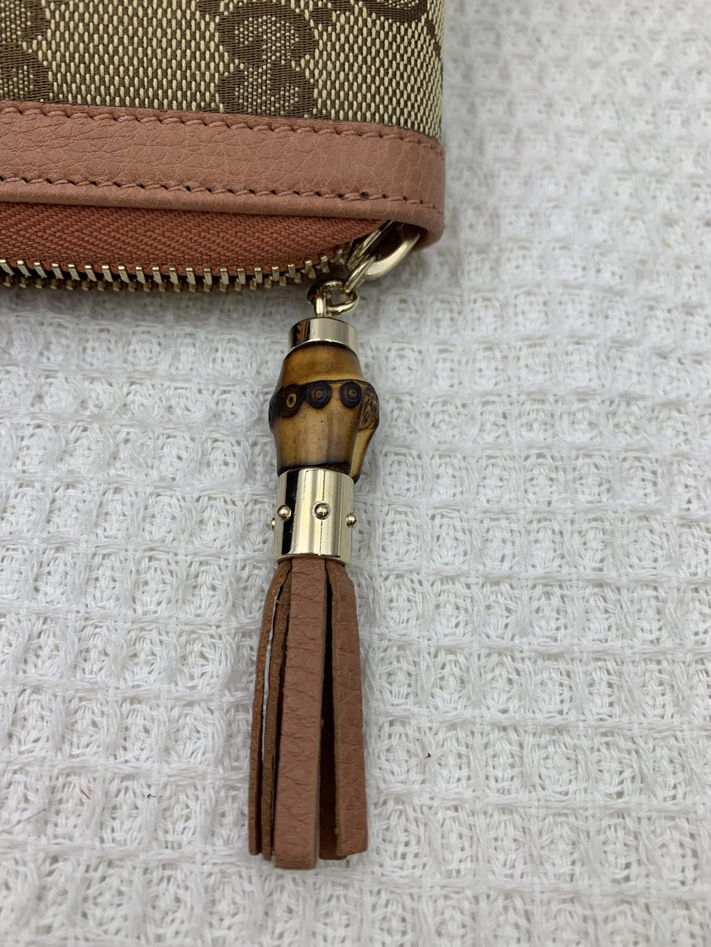 Gucci GG Canvas Bamboo Tassel Zip Wallet - view 7 - item 0143013