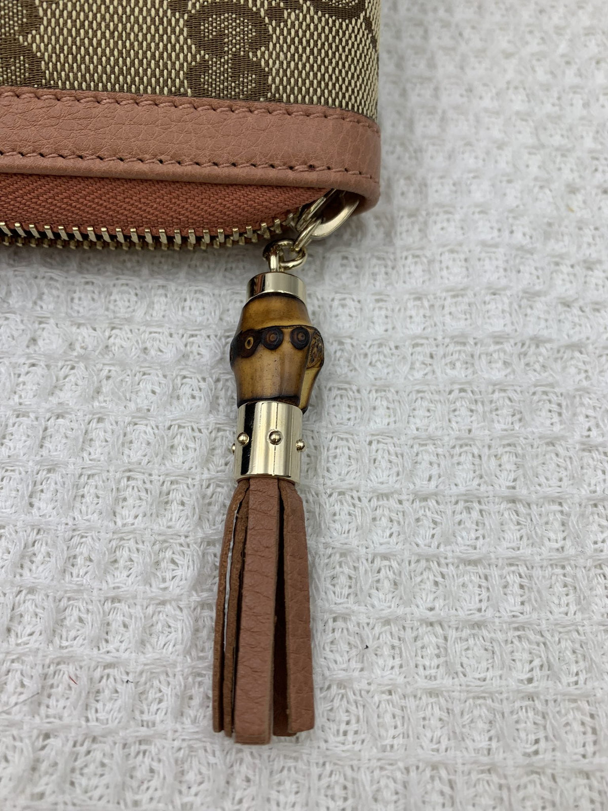 Gucci GG Canvas Bamboo Tassel Zip Wallet - view 7 - item 0143013