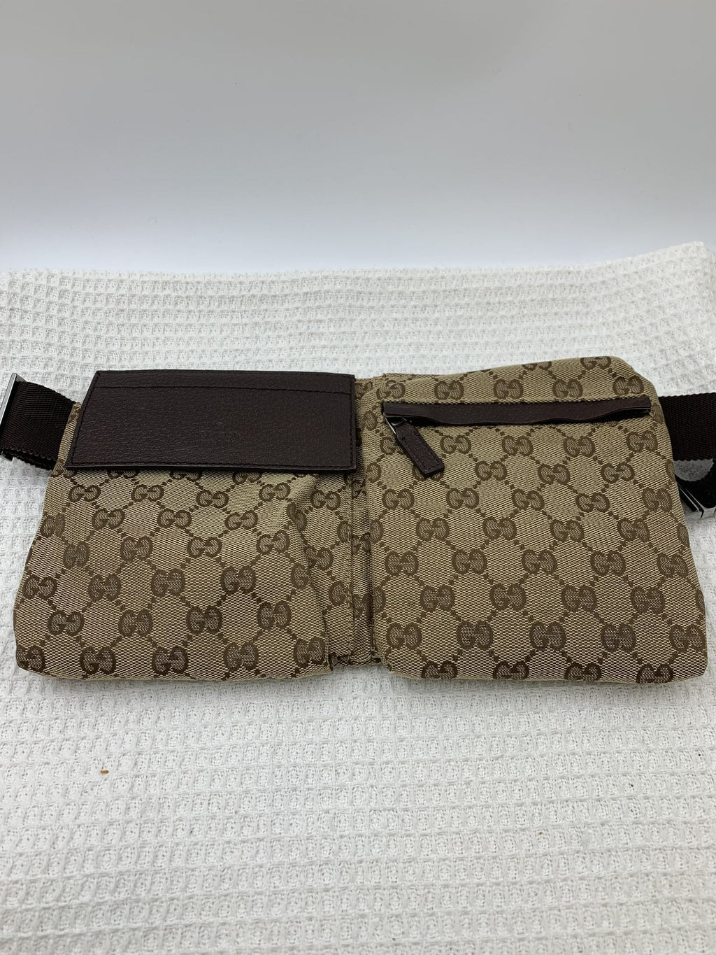Gucci GG Canvas Brown Web Waist Bag - view 1 - item 0137085
