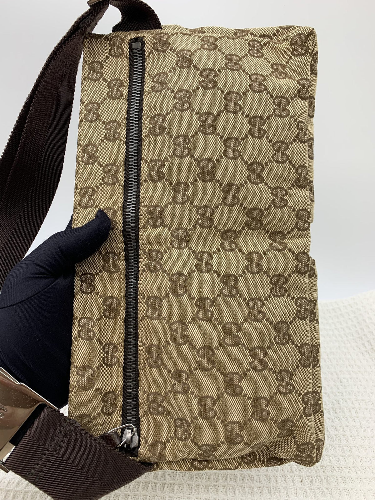 Gucci GG Canvas Brown Web Waist Bag - view 2 - item 0137085
