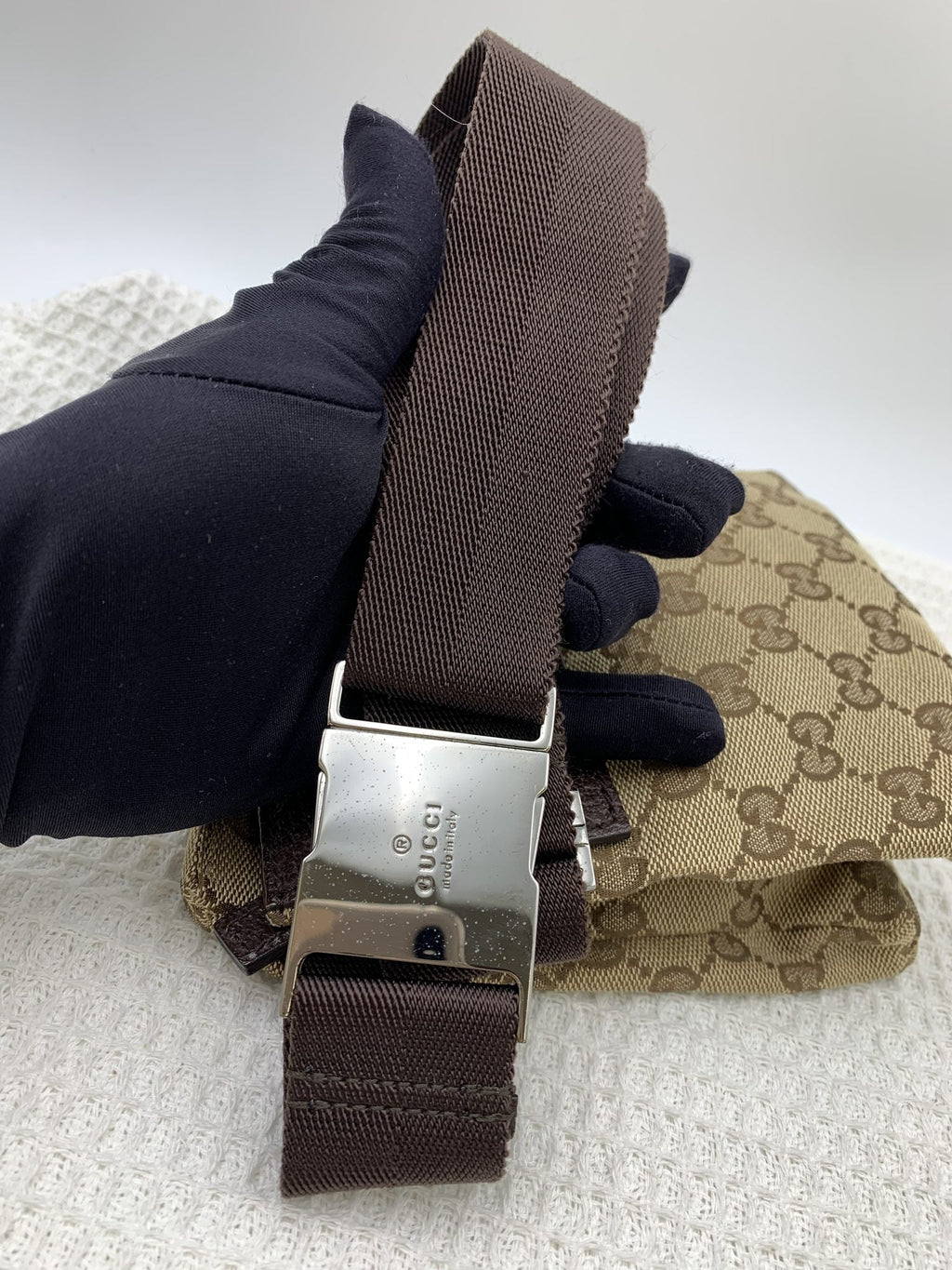 Gucci GG Canvas Brown Web Waist Bag - view 3 - item 0137085