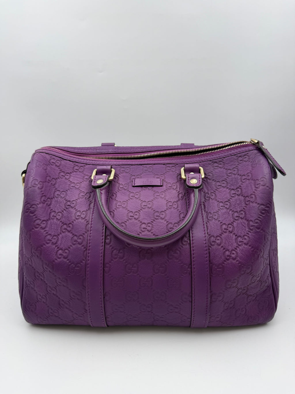 Gucci Microguccissima Boston Bag, Purple, stock 0197010 – front