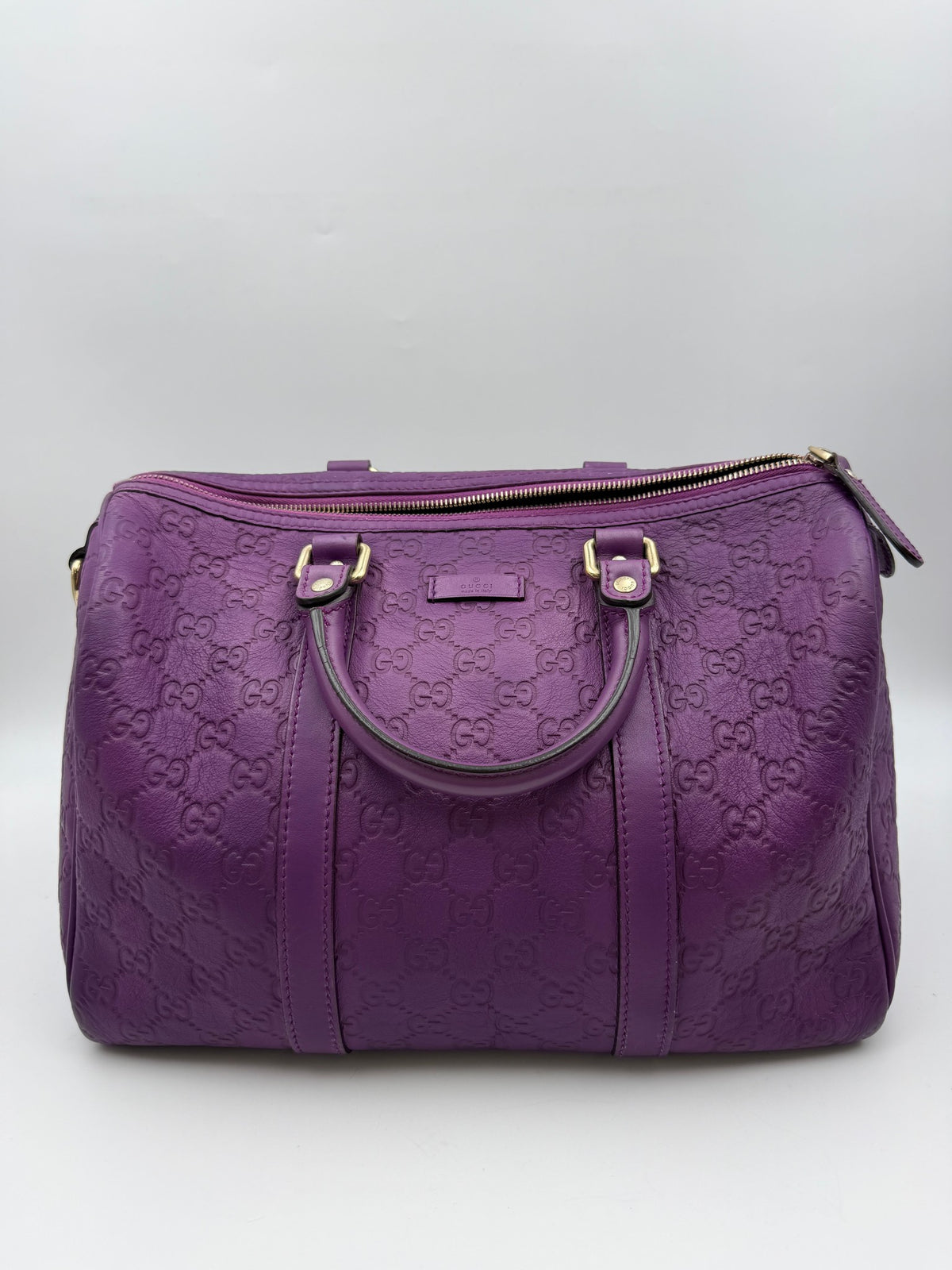 Gucci Microguccissima Boston Bag, Purple, stock 0197010 – front