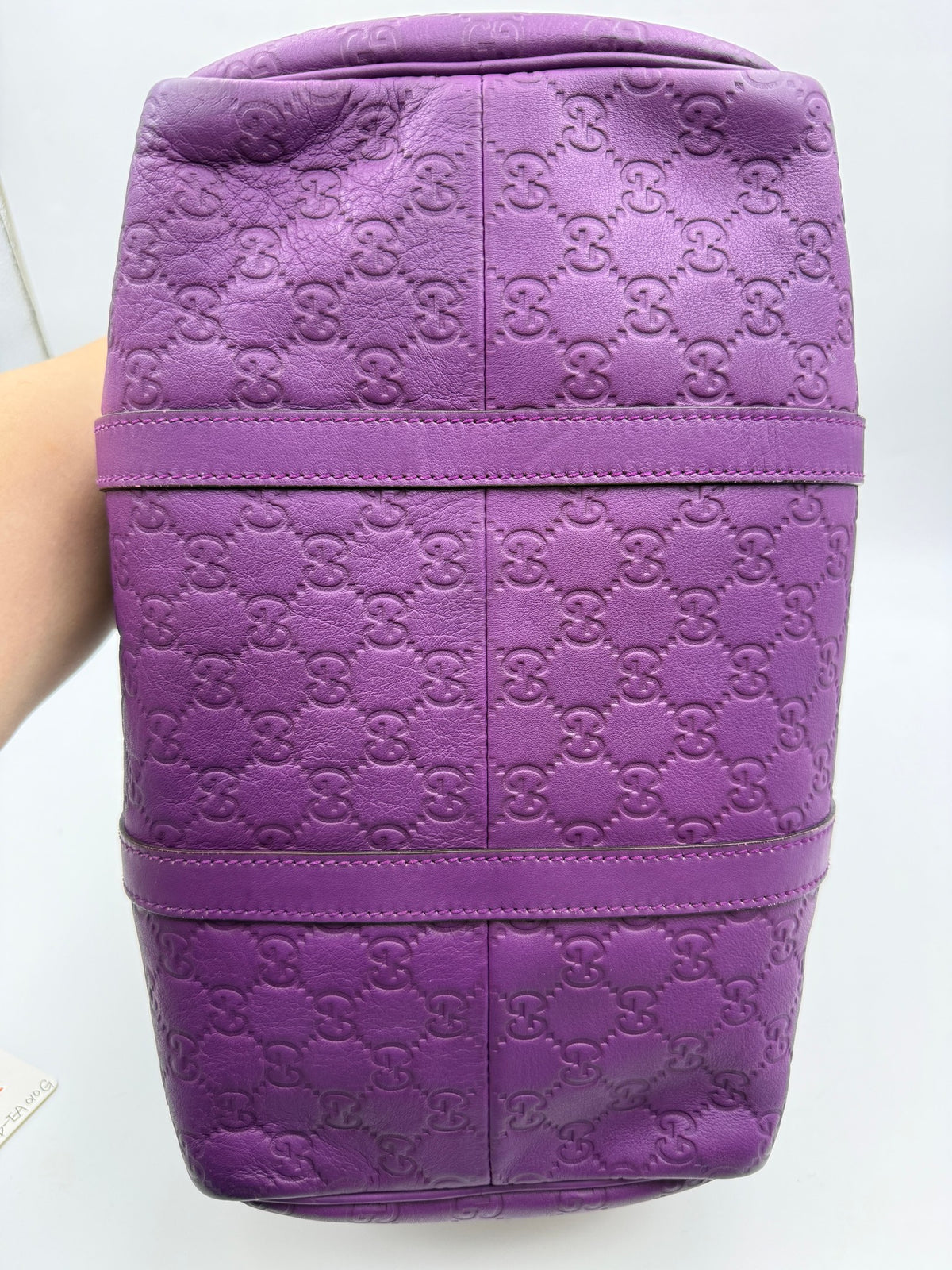 Gucci Microguccissima Boston Bag, Purple, stock 0197010 – base