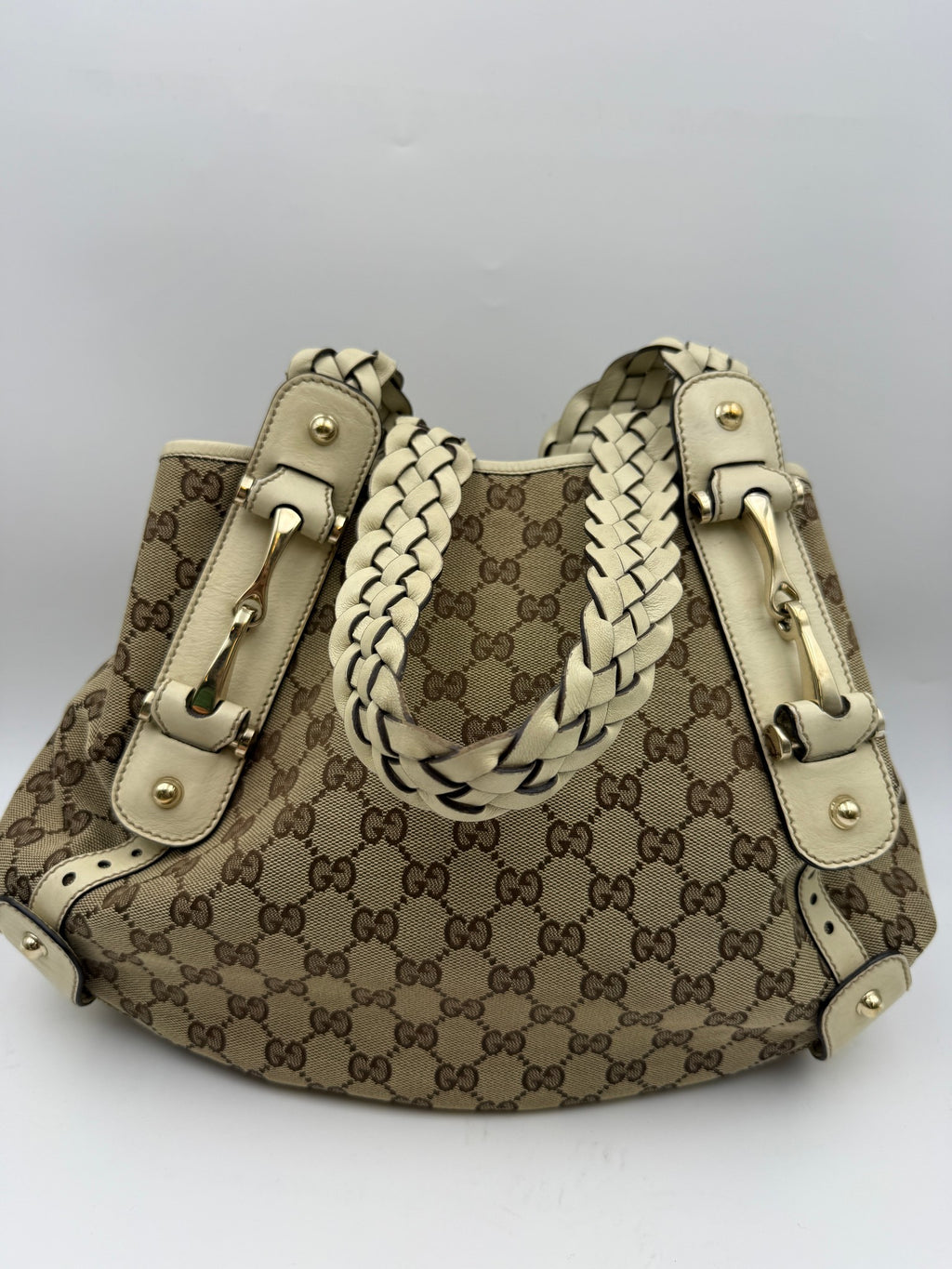 Gucci Pelham GG Canvas Shoulder Bag, Beige and ivory, stock 0197005 – back