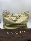 Gucci Positano Guccissima Tote, Metallic gold, stock 0197123 – front with dust bag
