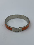 Hermes Clic H Orange Enamel Palladium-Plated Bracelet PM - view 1 - item 0089008