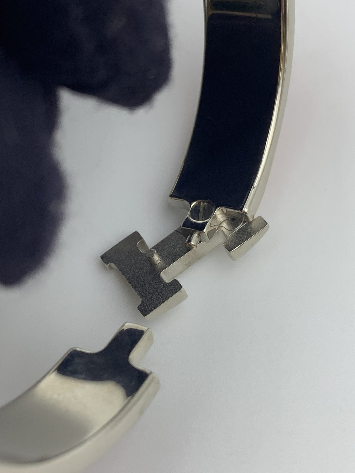 Hermes Clic H Orange Enamel Palladium-Plated Bracelet PM - view 6 - item 0089008