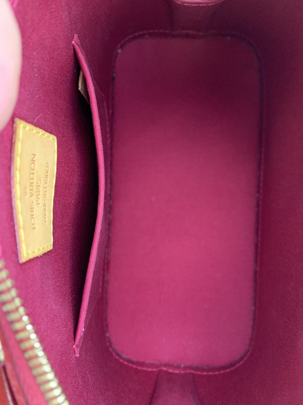 Louis Vuitton Alma BB Red Monogram Vernis Bag - view 8 - item 0073189