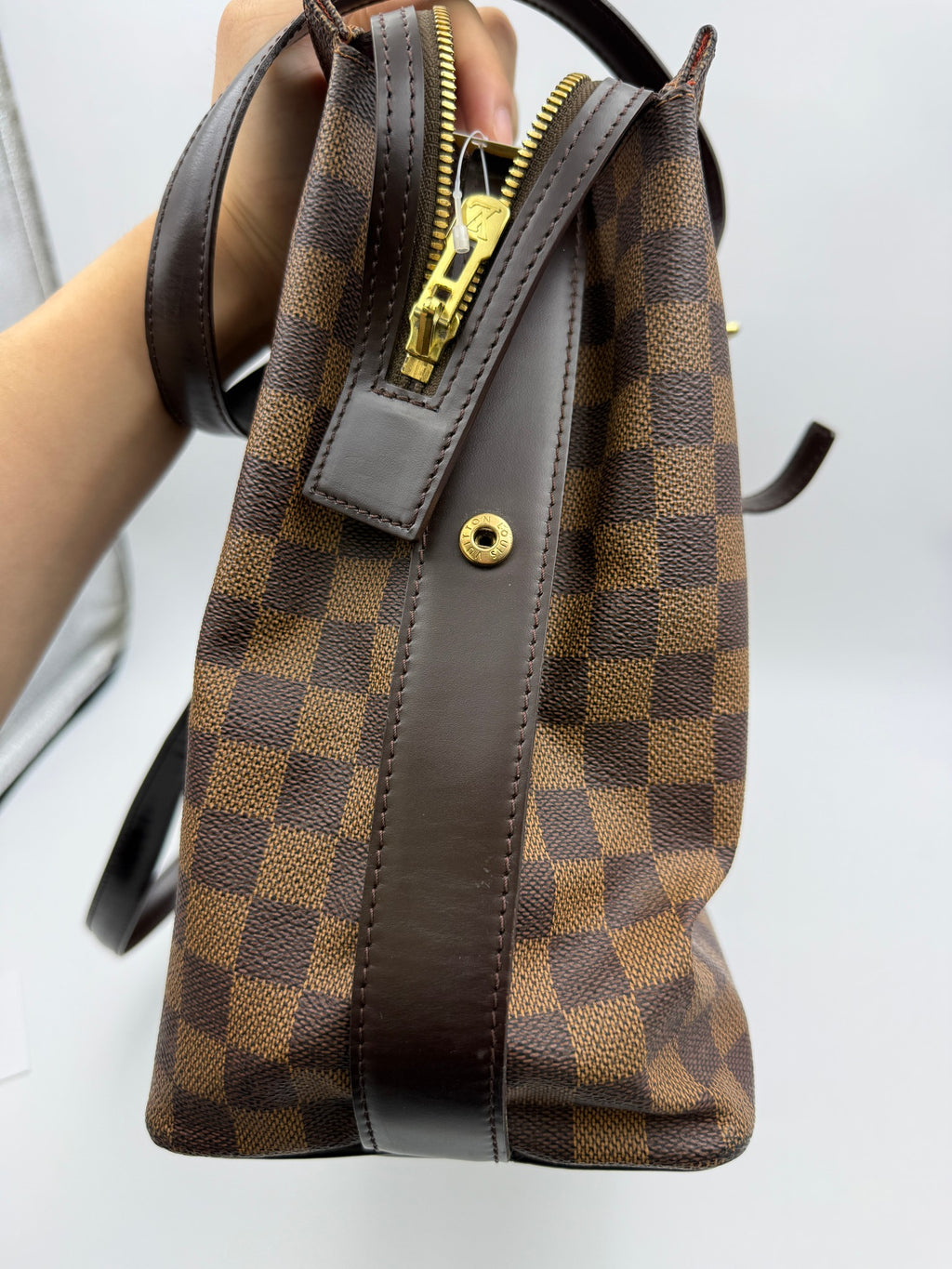Louis Vuitton Chelsea Tote, Damier Ebene brown, stock 0197207 – left side