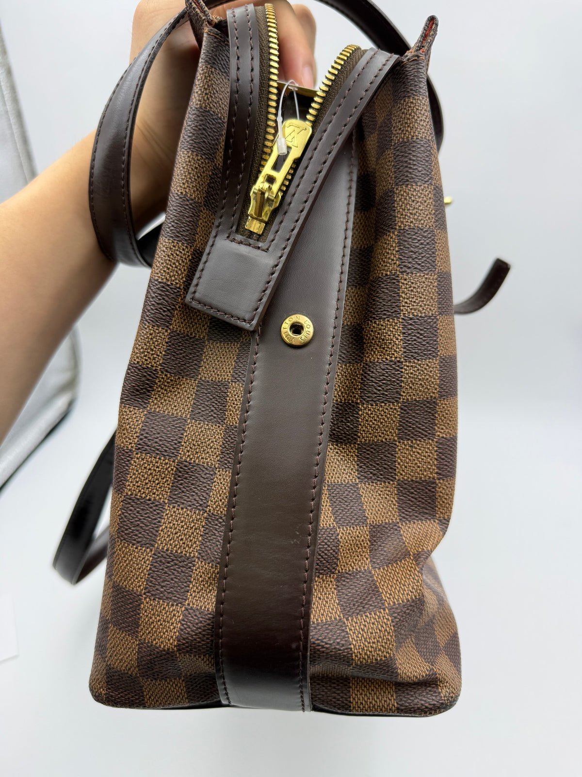 Louis Vuitton Chelsea Tote, Damier Ebene brown, stock 0197207 – left side