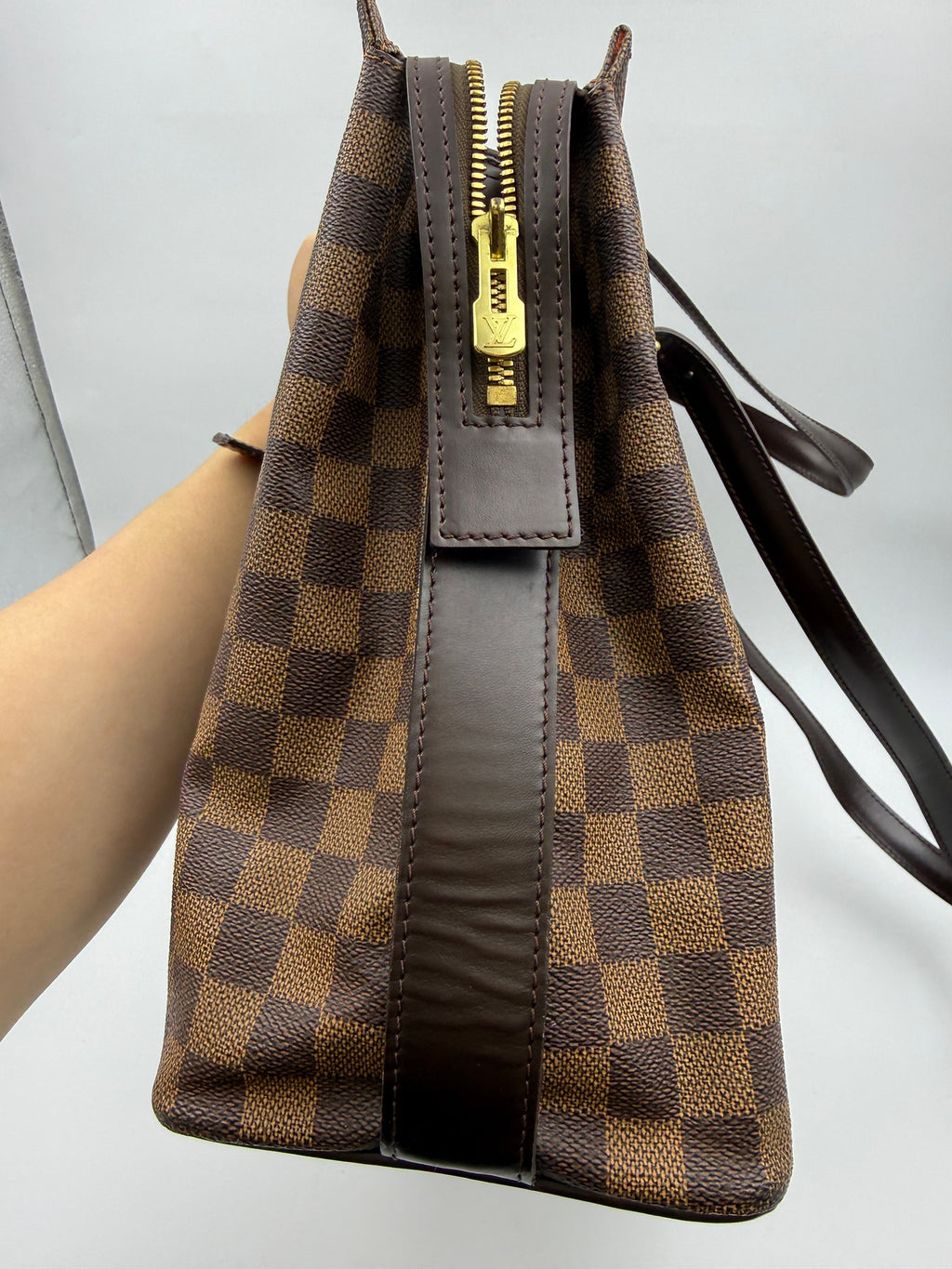 Louis Vuitton Chelsea Tote, Damier Ebene brown, stock 0197207 – right side