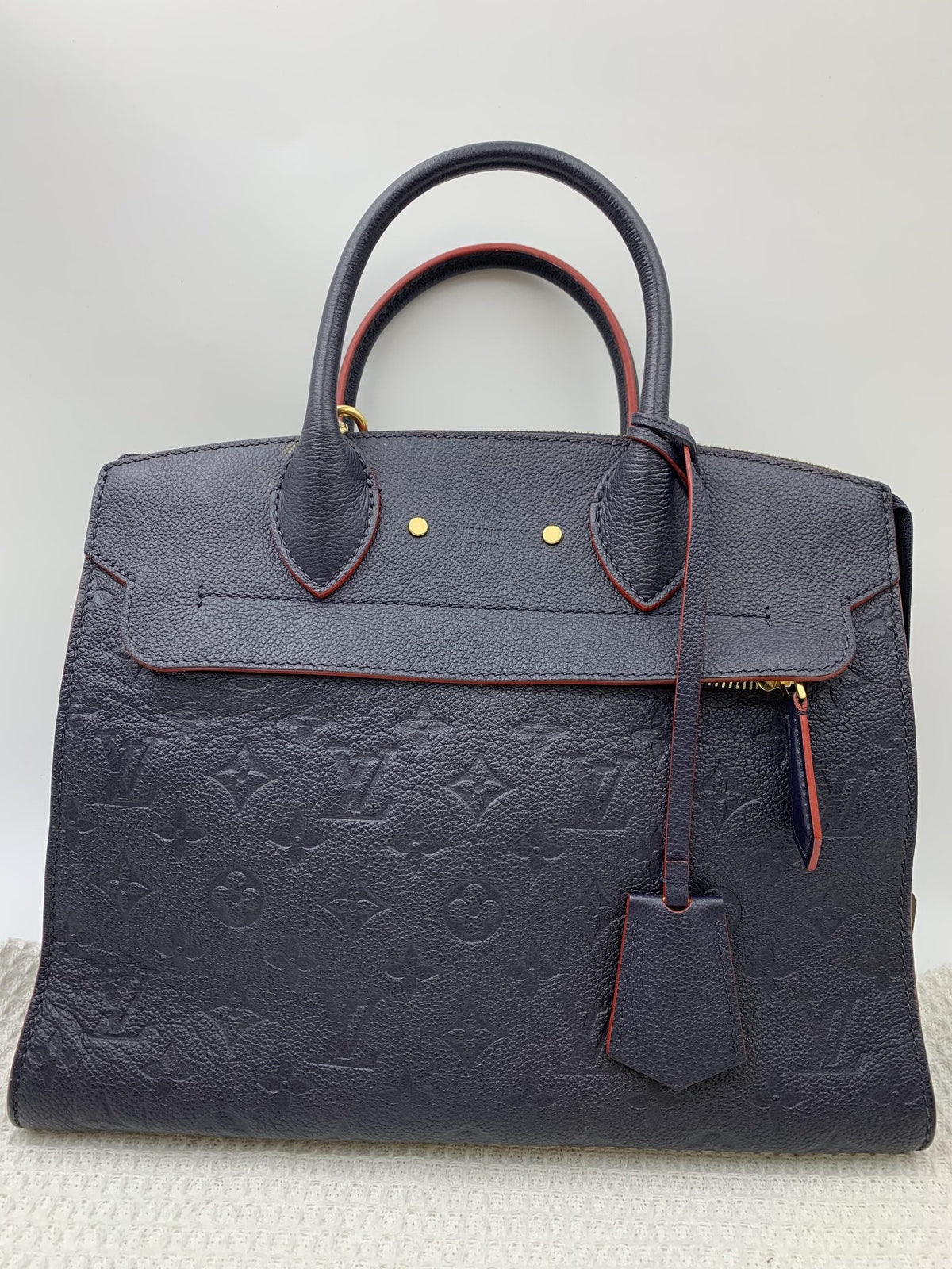 Louis Vuitton Marine Rouge Monogram Empreinte Leather Pont Neuf MM Bag - view 1 - item 0073117