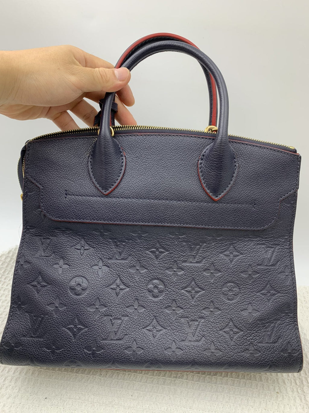 Louis Vuitton Marine Rouge Monogram Empreinte Leather Pont Neuf MM Bag - view 2 - item 0073117