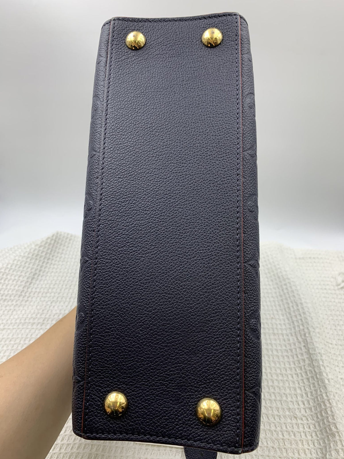 Louis Vuitton Marine Rouge Monogram Empreinte Leather Pont Neuf MM Bag - view 3 - item 0073117