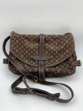 Louis Vuitton Mini Lin Saumur Shoulder Bag, Ebene brown, stock 1103035 – front