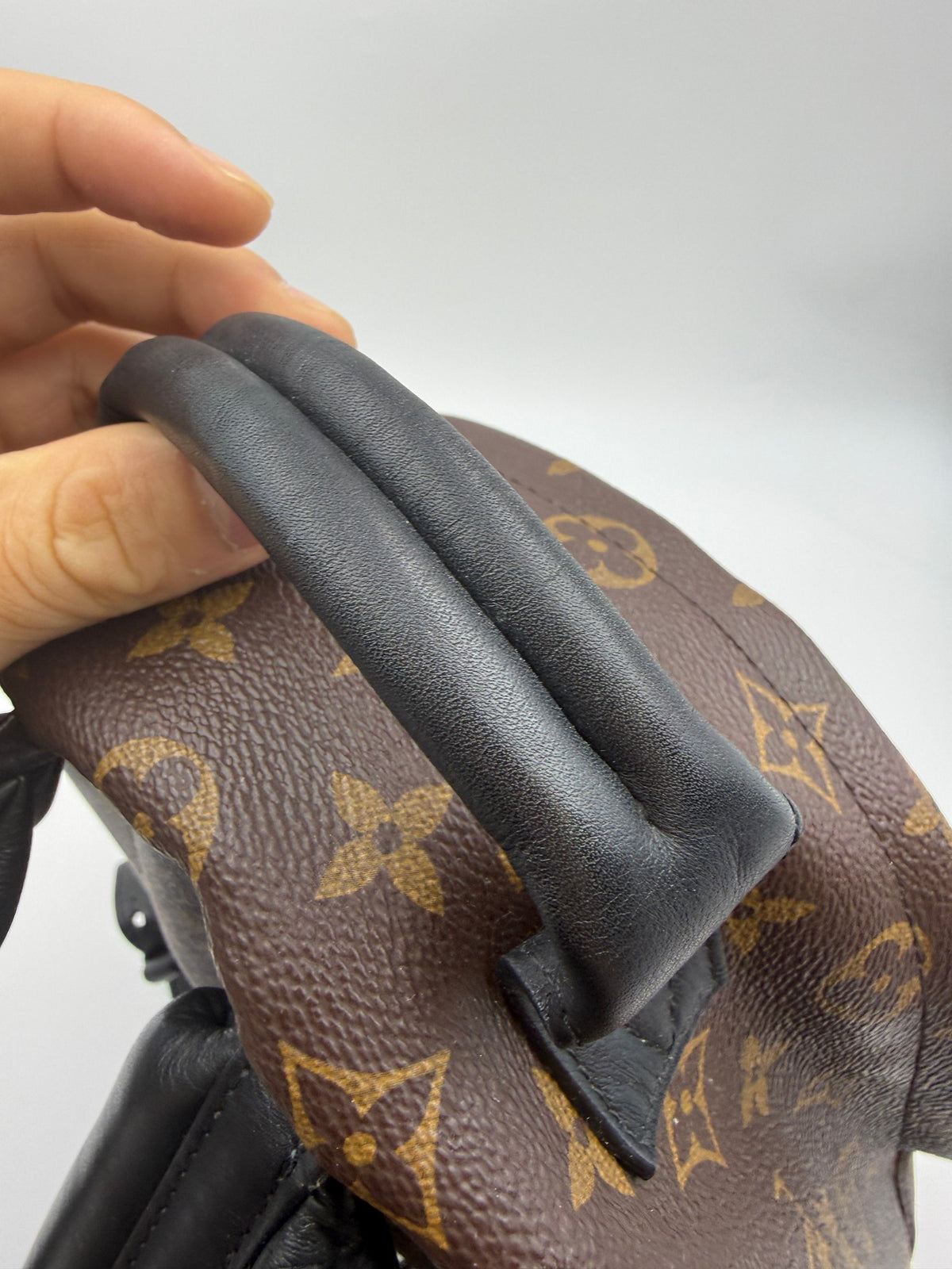Louis Vuitton Palm Springs Backpack, Monogram brown, stock 0256124 – handle
