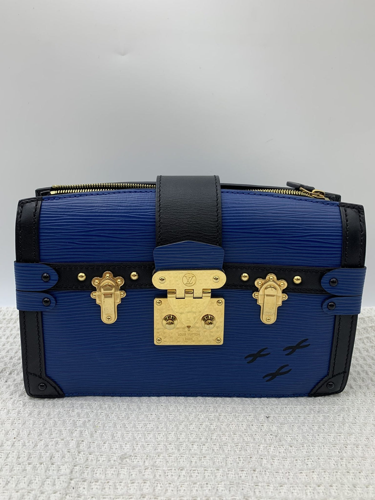 Louis Vuitton Petite Malle Blue Epi Leather Bag - view 1 - item 0256030
