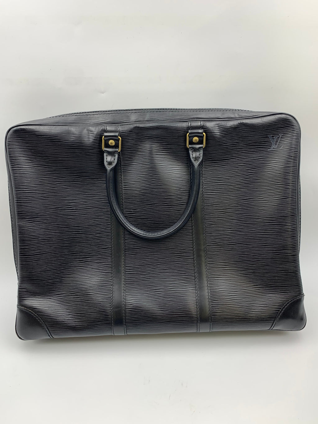 Louis Vuitton Porte-Documents Voyage Briefcase, Black, stock 0197284 – front