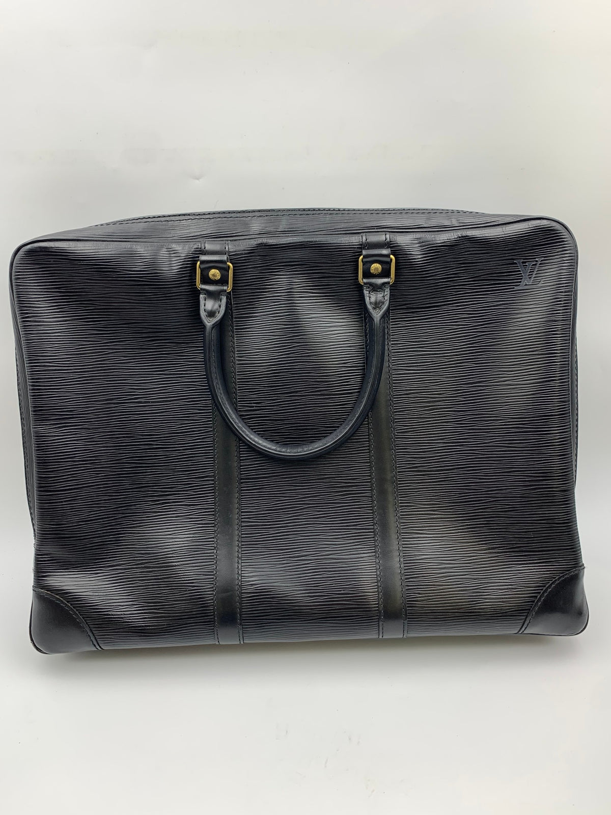 Louis Vuitton Porte-Documents Voyage Briefcase, Black, stock 0197284 – front