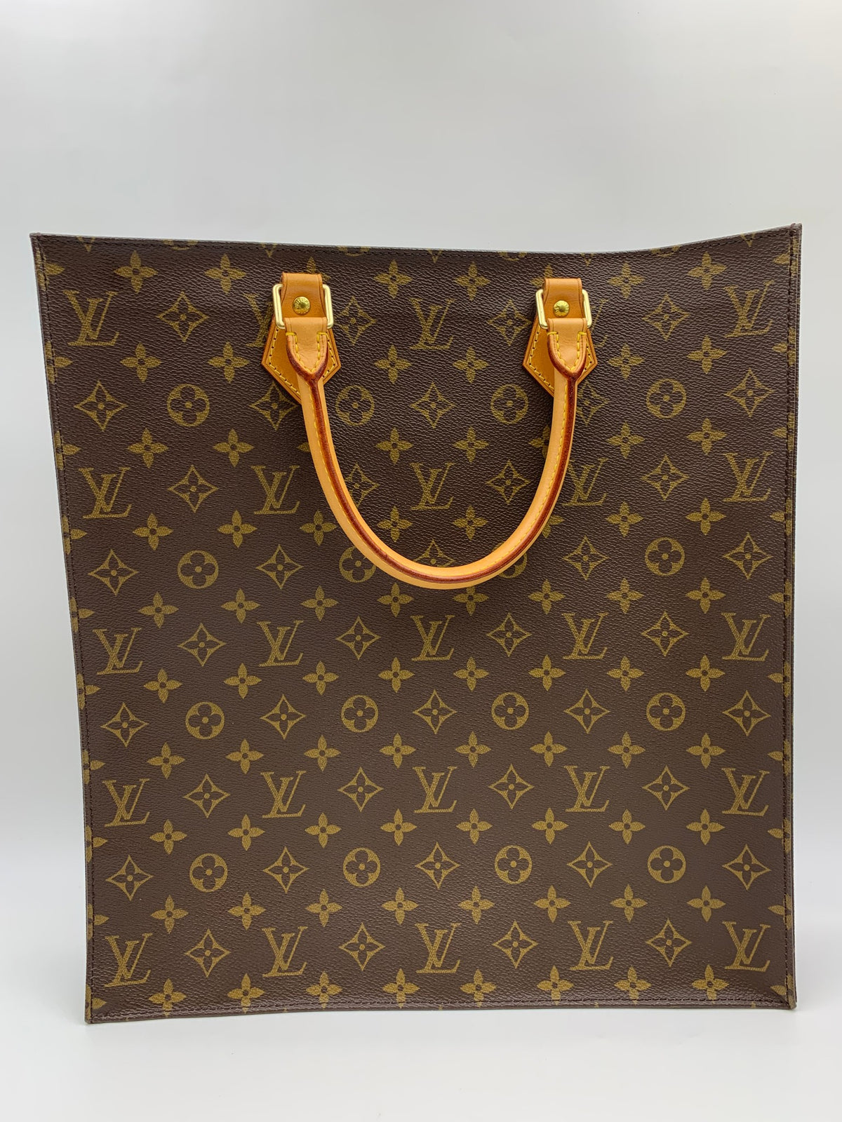 Louis Vuitton Sac Plat Tote, Monogram brown, stock 1103025 – front