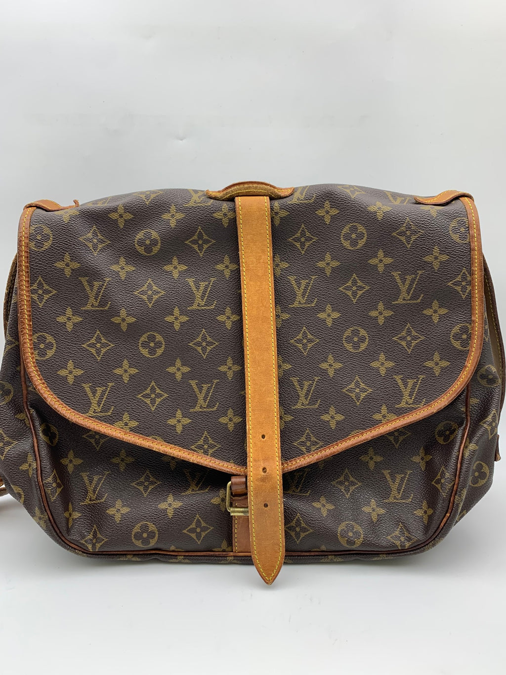 Louis Vuitton Saumur Shoulder Bag, Monogram brown, stock 1103034 – back