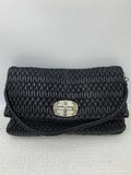 Miu Miu Matelasse Black Leather Crystal Chain Clutch - view 1 - item 0073095