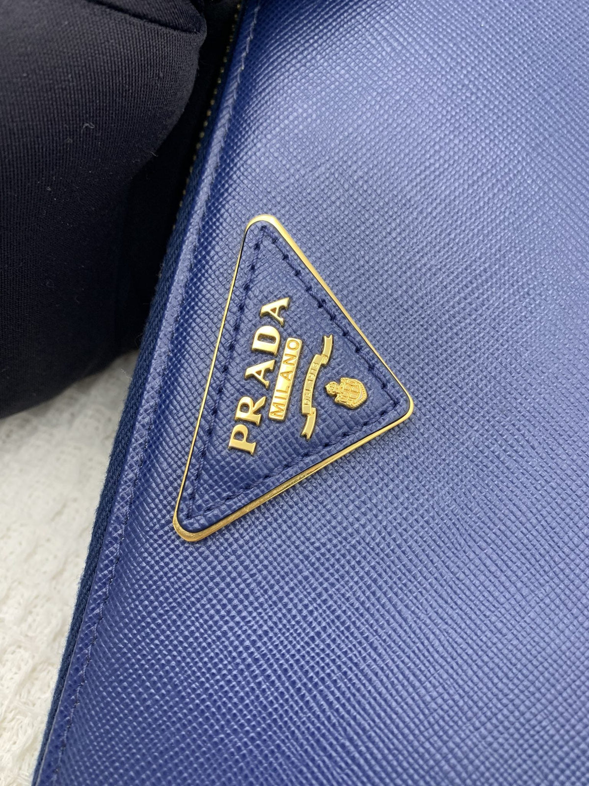 Prada Blue Saffiano Leather Zip Wallet - view 5 - item 0154004