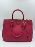 Prada Galleria Double Zip Tote, Pink, stock 0197034 – front