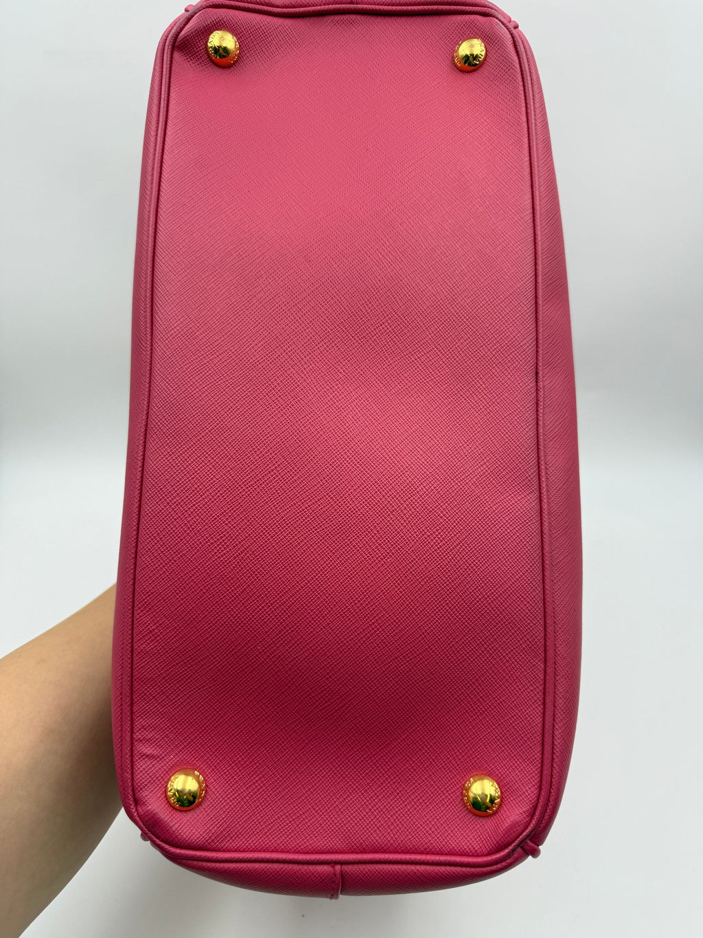 Prada Galleria Double Zip Tote, Pink, stock 0197034 – base