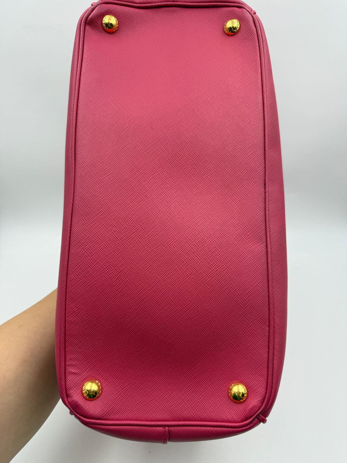 Prada Galleria Double Zip Tote, Pink, stock 0197034 – base