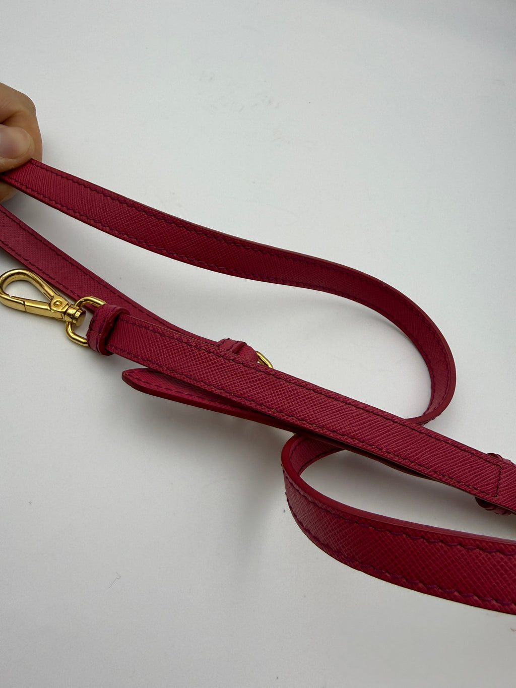 Prada Galleria Double Zip Tote, Pink, stock 0197034 – shoulder strap